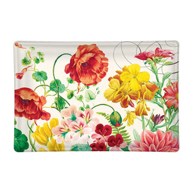 Poppies & Posies Glass Soap Dish    