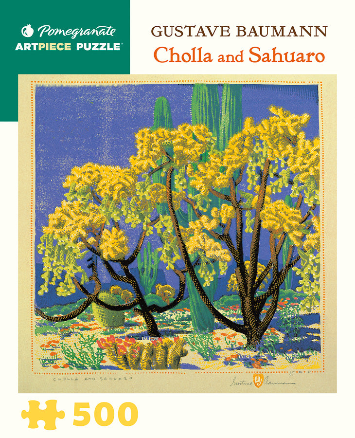 Cholla and Sahuaro - Gustave Baumann 500 Piece Puzzle    
