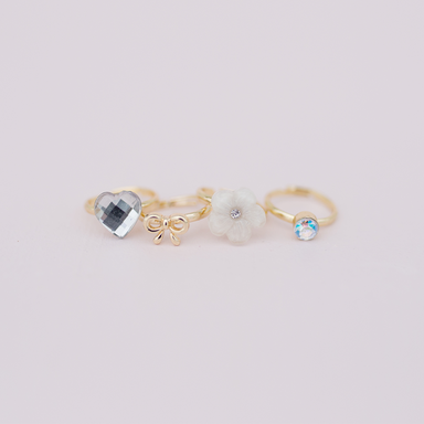 Boutique Sassy - Set of 4 Rings    
