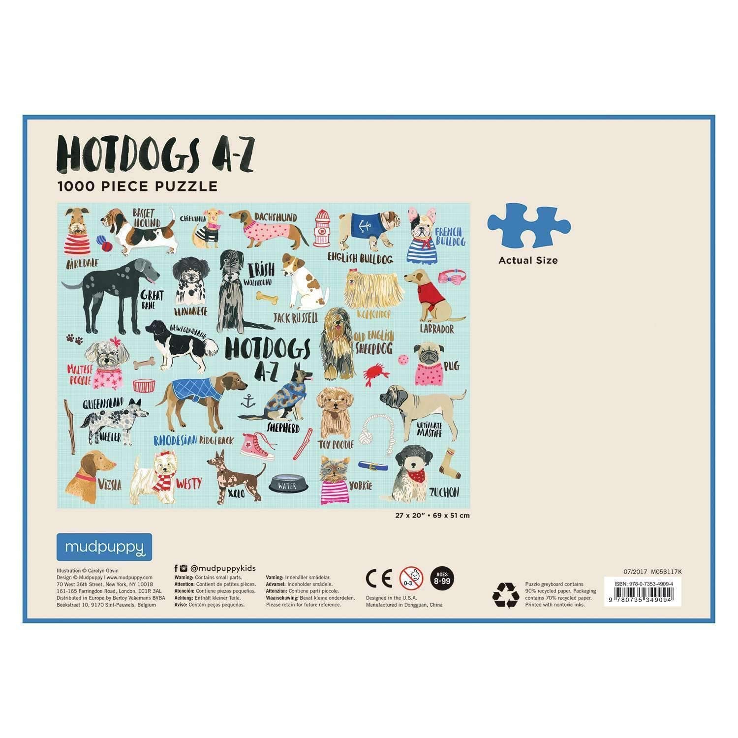 Hotdogs A-Z 1000 Piece Puzzle    