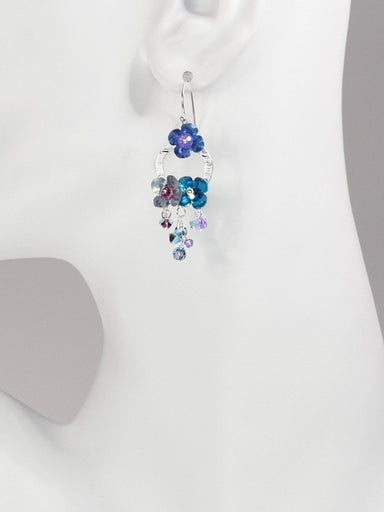 Holly Yashi Cascading Orchid Earrings - Blue / Silver    