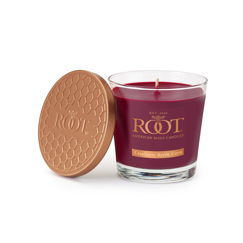 Root Candles 6.3oz Veriglass - Cranberry Kettle Corn    