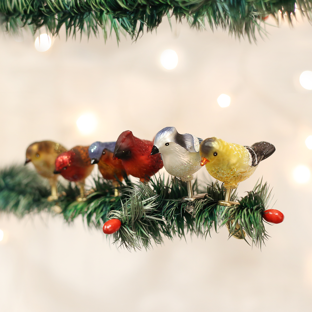 Old World Christmas - Mini Songbirds (Single) Assorted Clip On Ornament    