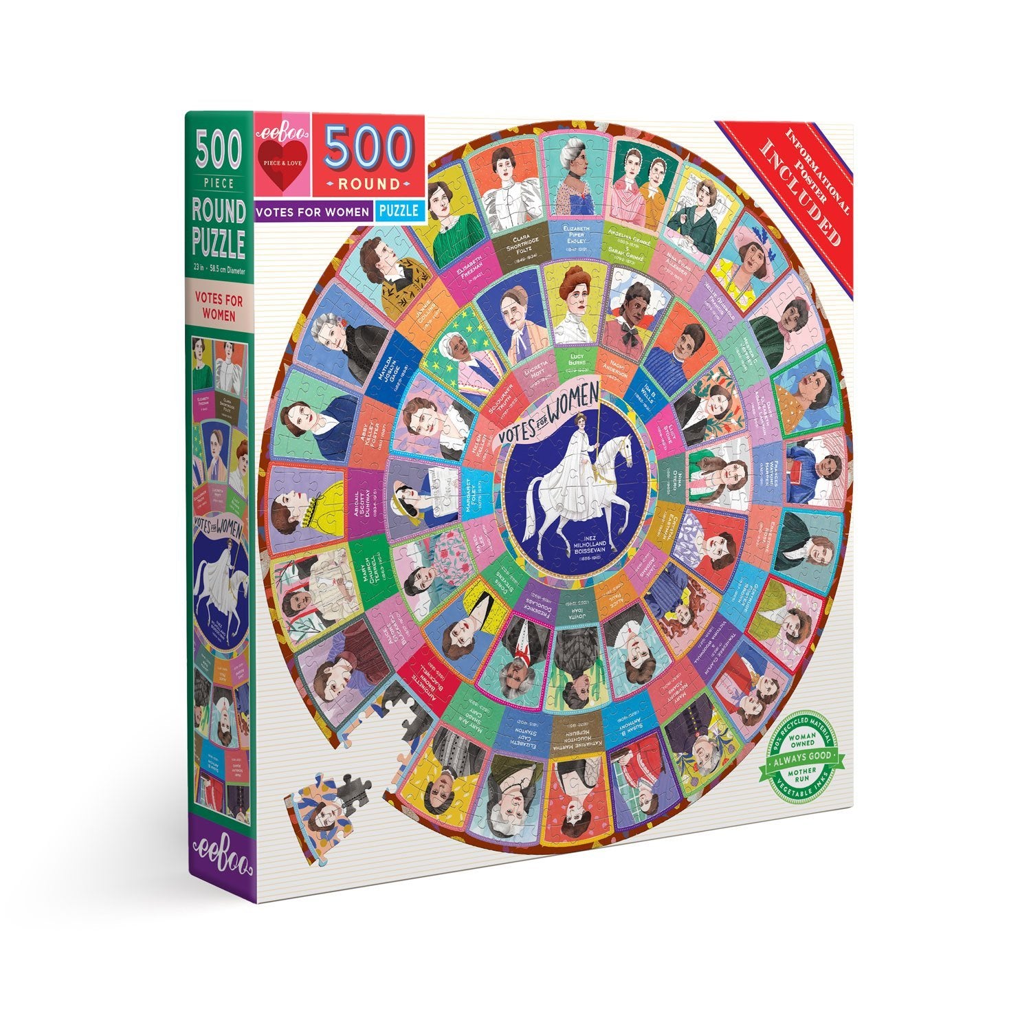 Votes For Women 500 Piece Round Puzzle    