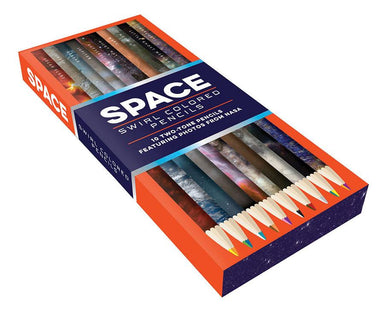 Space - 10 Two-Tone Swirl Colored Pencils    