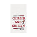 Chillin And Grillin - Waffle Weave Kitchen Towel    