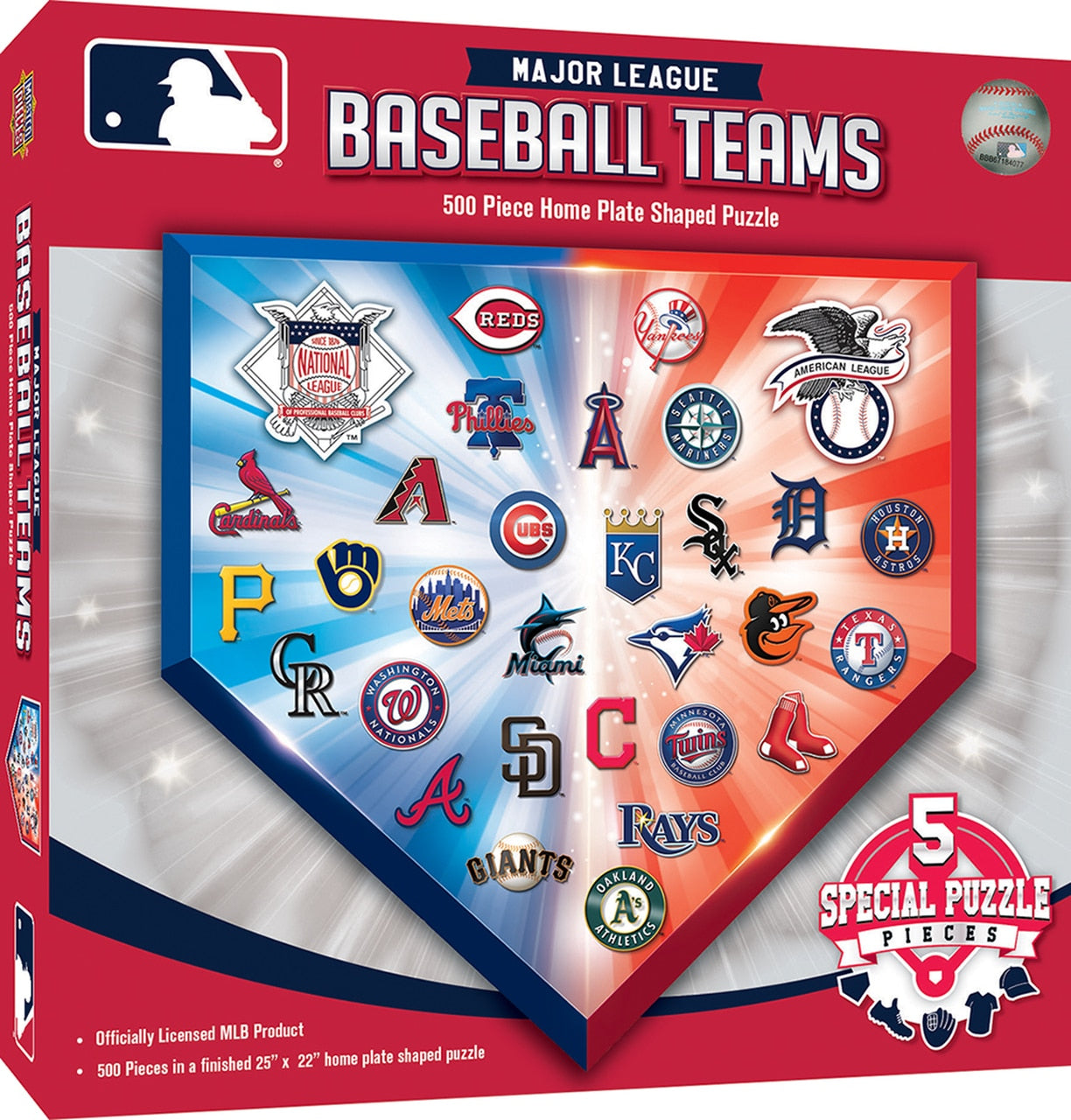 MLB Baseball Teams Shaped 500 Piece Puzzle    