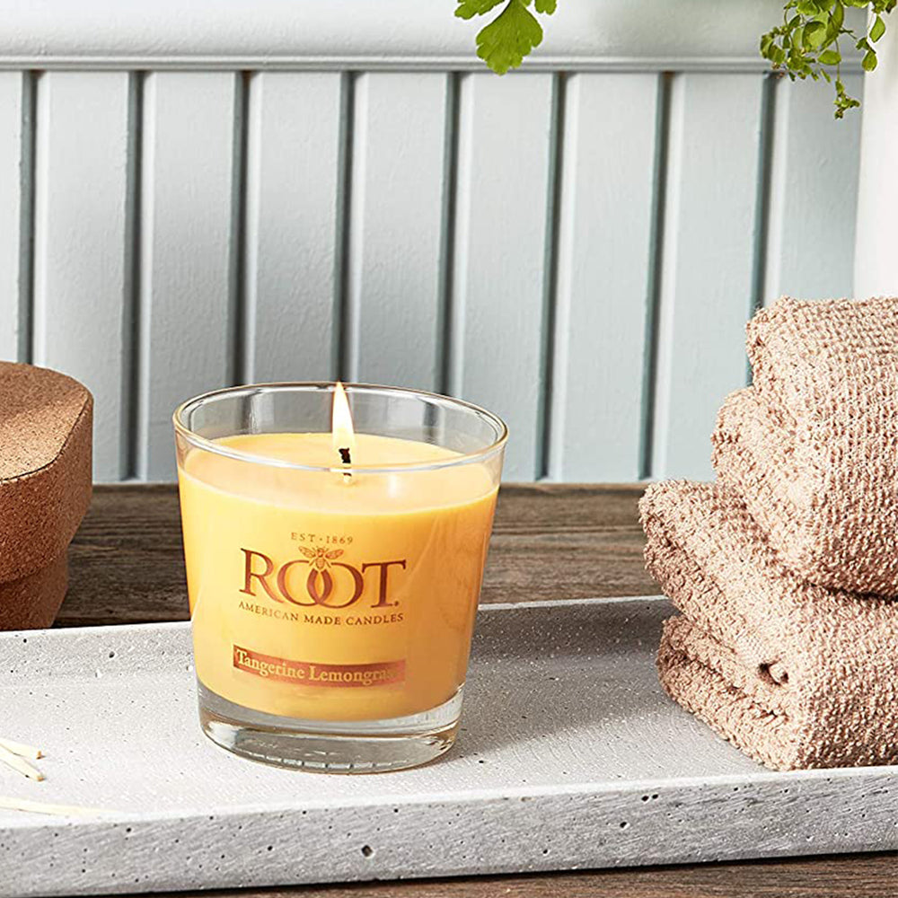 Root Candles 6.3oz Veriglass - Tangerine Lemongrass    