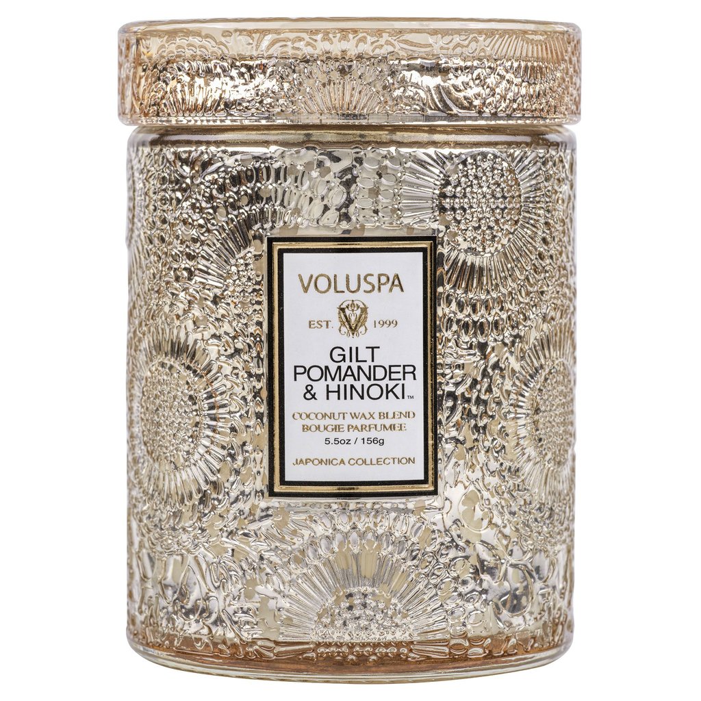 Voluspa Small Jar Candle - Gilt Pomander & Hinoki    