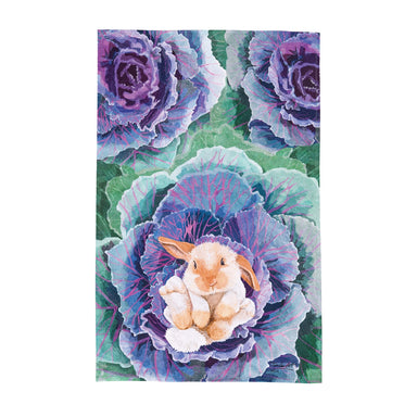 Bunny in Cabbage - Printed Floursack Kitchen Towel    