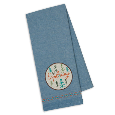 Go Exploring Applique Dishtowel    
