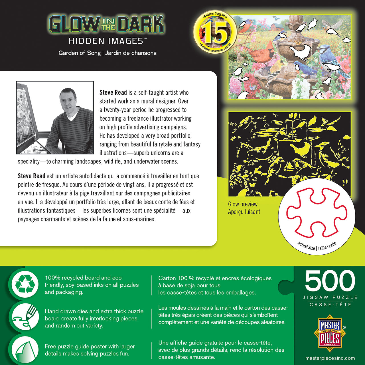 Garden of Song 500 Piece Glow In The Dark Puzzle    