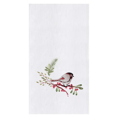Chickadee on Sprig - Flour Sack Kitchen Towel    