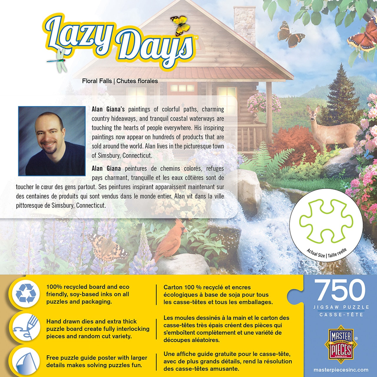 Floral Falls 750 Piece Lazy Days Puzzle    
