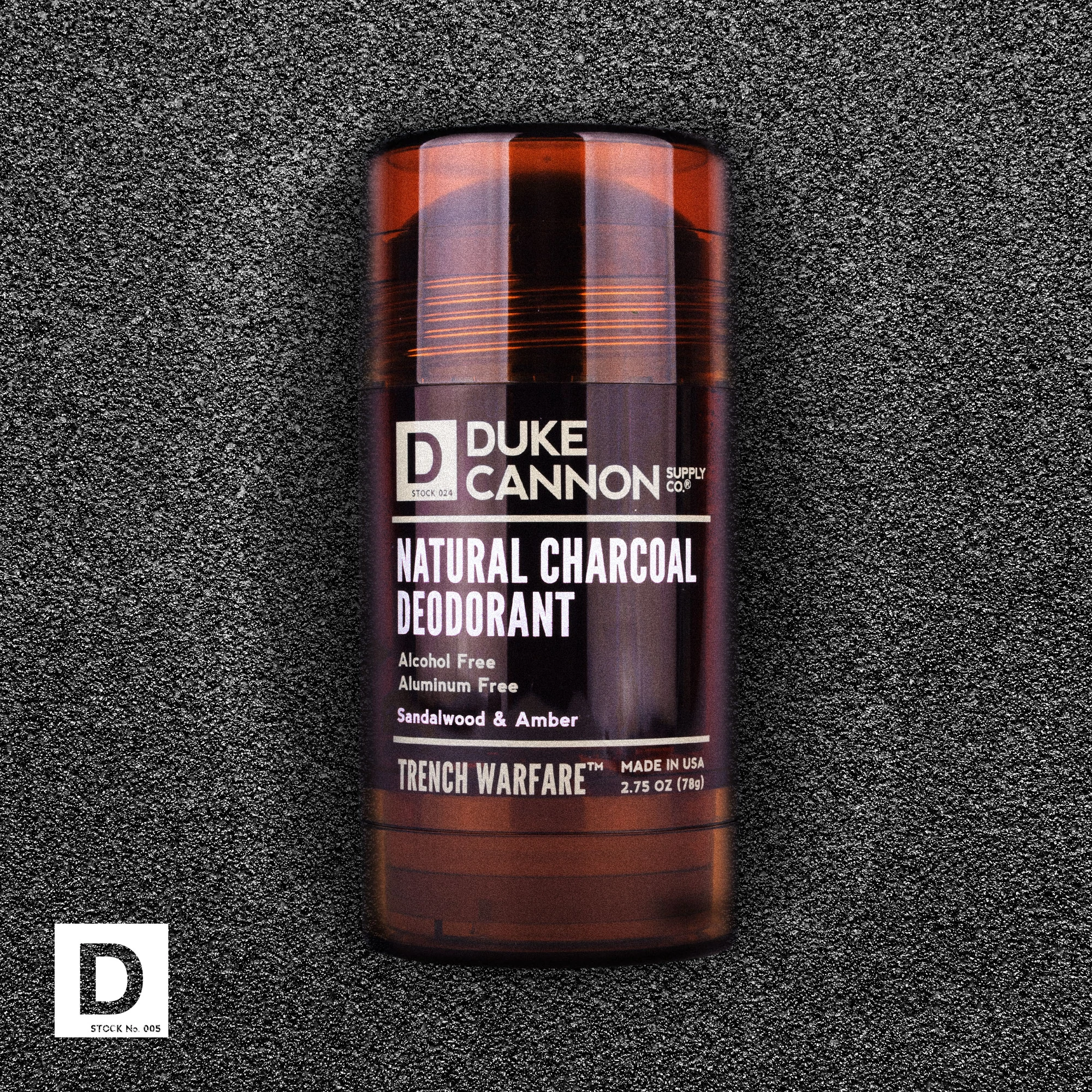 Duke Cannon Natural Charcoal Deodorant - Sandalwood & Amber    