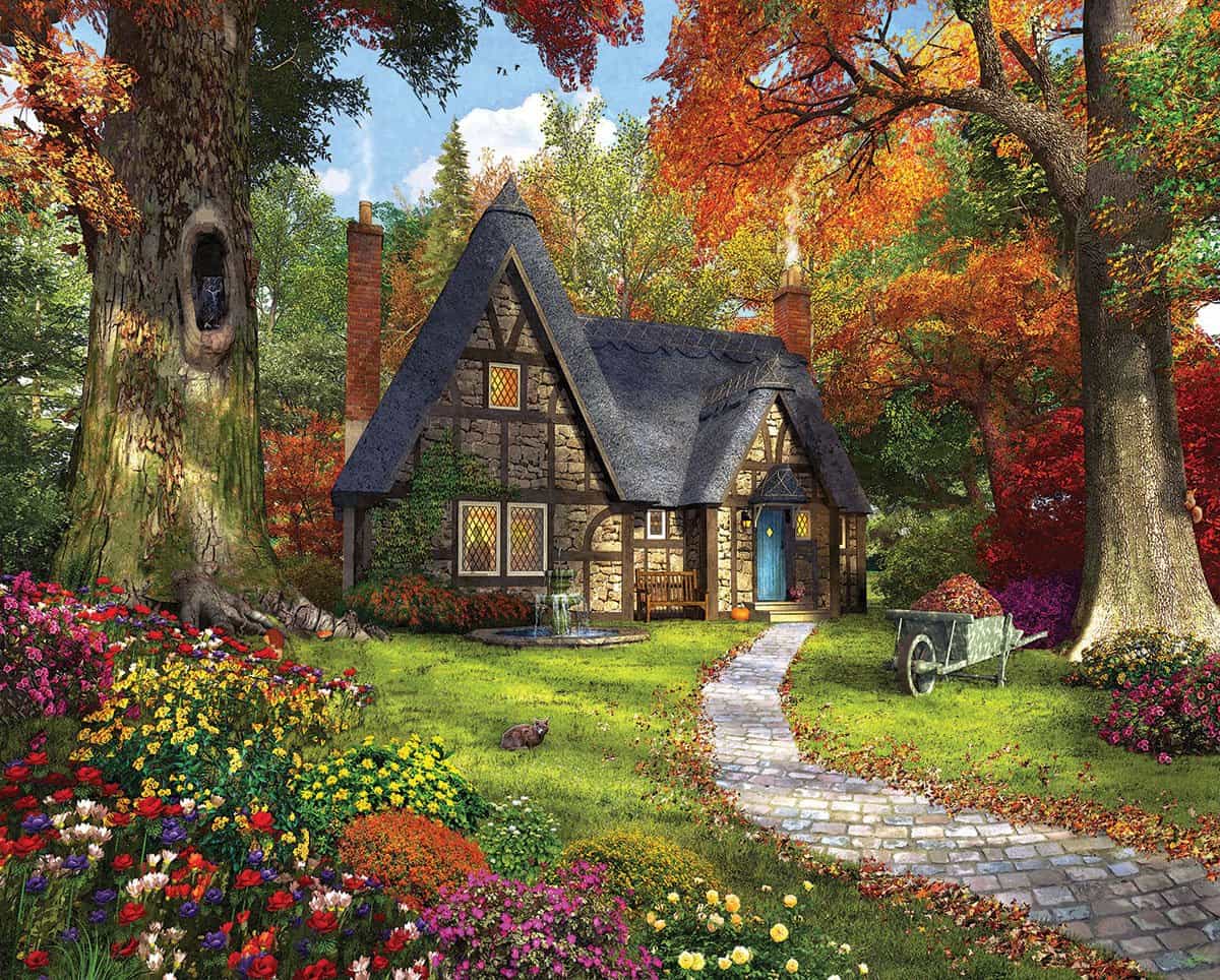 Autumn Cottage 1000 Piece Puzzle    