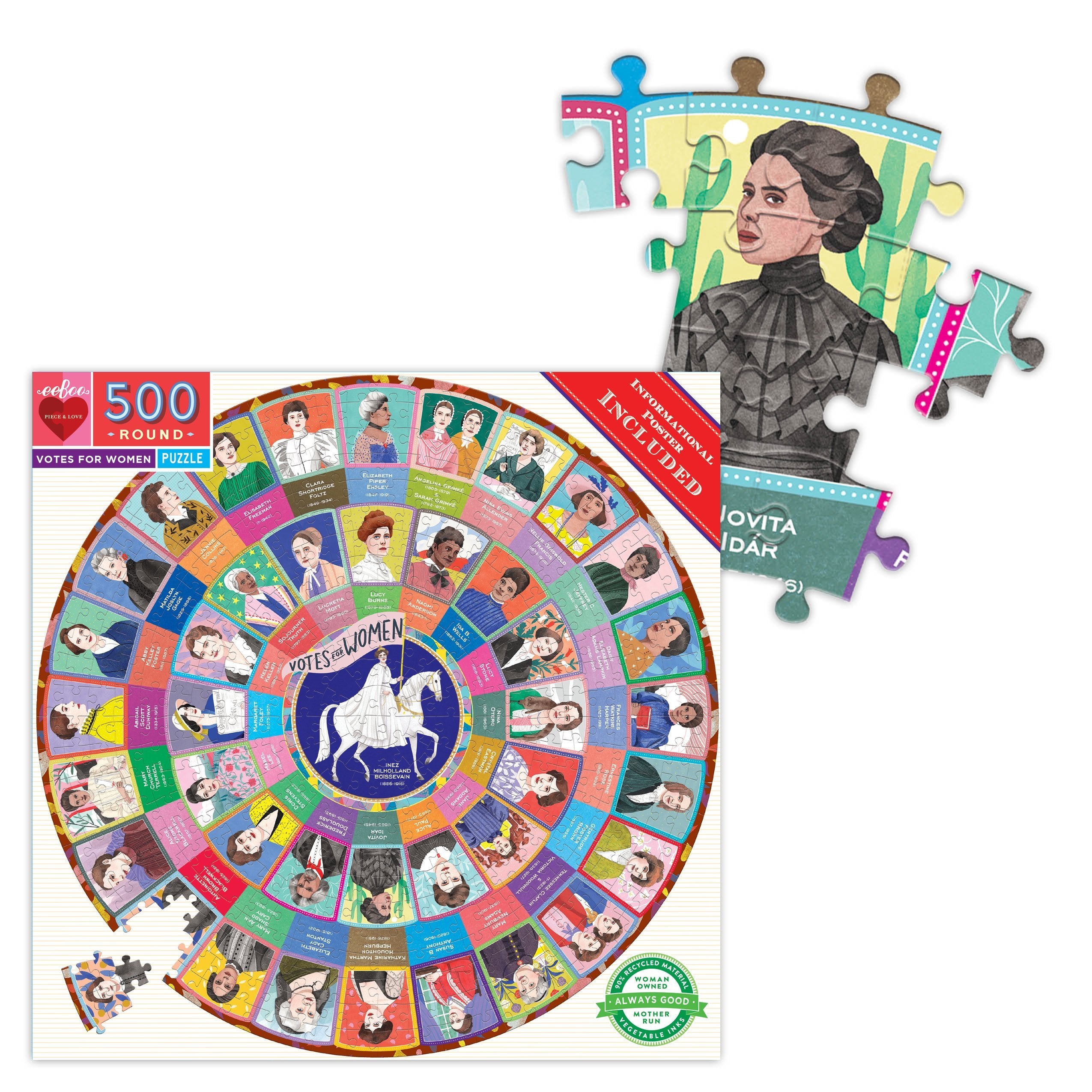 Votes For Women 500 Piece Round Puzzle    