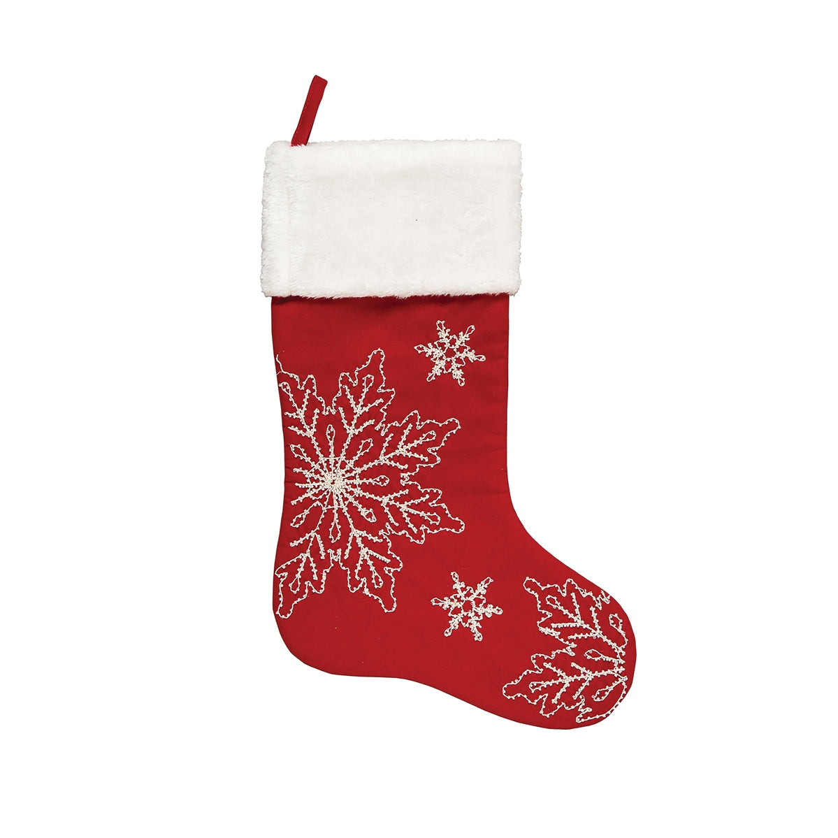 Beaded Snowflake Stocking    