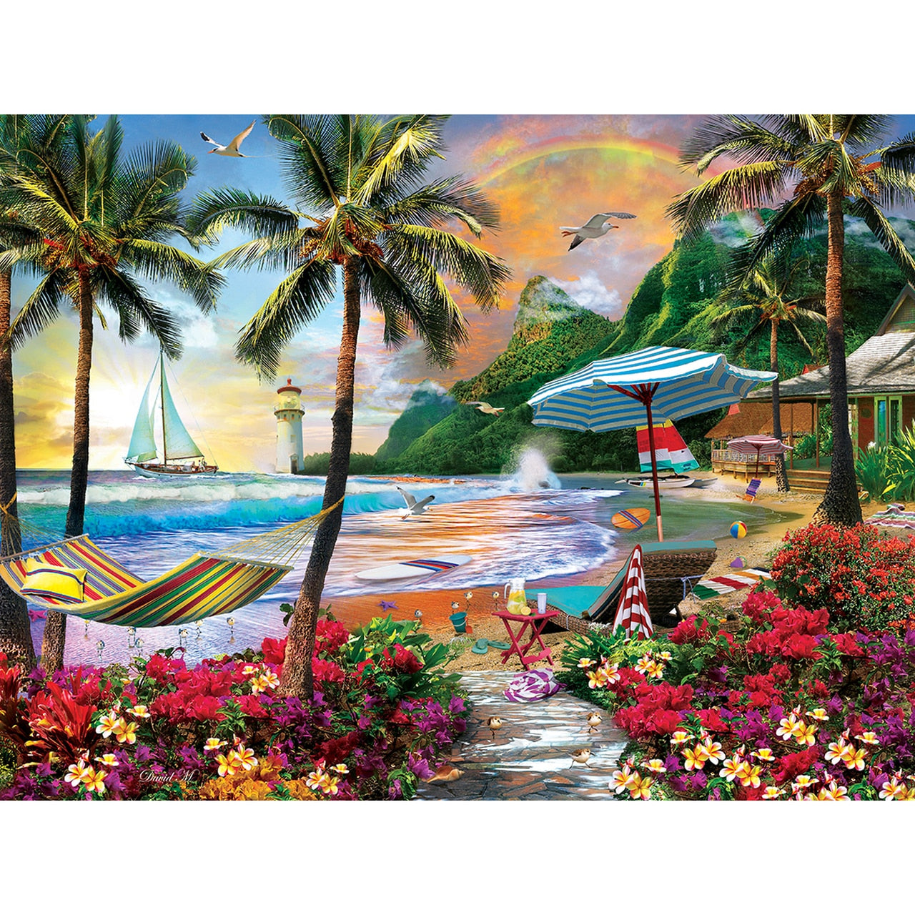 Hawaiian Life 500 Piece Paradise Beach Puzzle