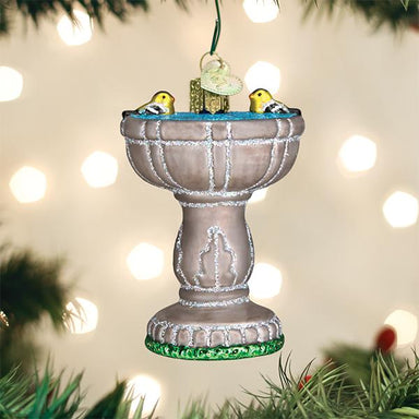 Old World Christmas - Birdbath Ornament    