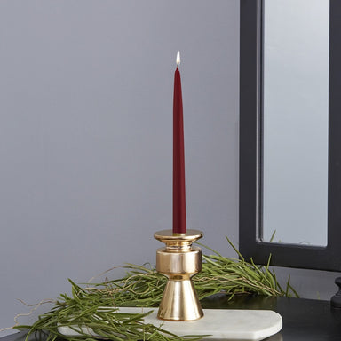 Double Hung Dipped Taper Pair - 12" Garnet    
