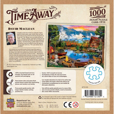 Sunset Canoe 1000 Piece Time Away Puzzle    