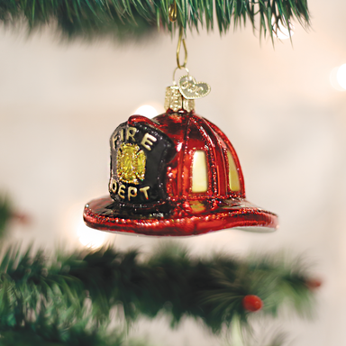 Old World Christmas - Fireman's Hat Ornament    