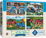 A. M. Poulin - 4 Pack of 500 Piece Puzzles    