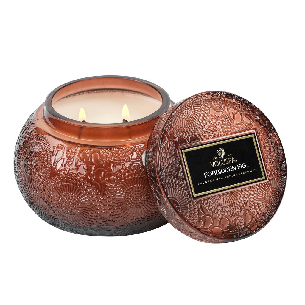 Voluspa Glass Chawan - Forbidden Fig    