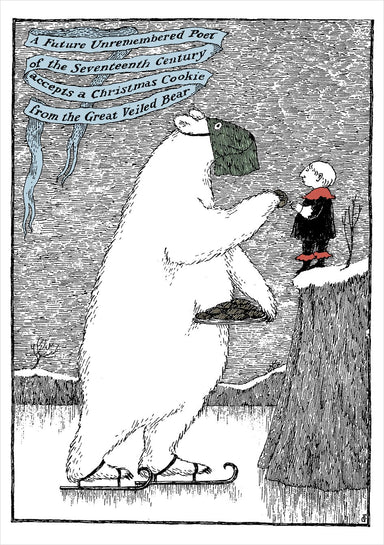 Edward Gorey The Great Veiled Bear Holiday Cards    