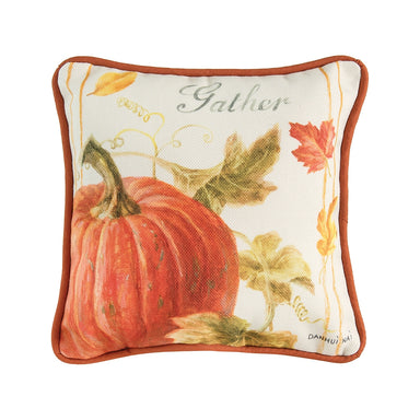 Grateful Orange Pumpkin 8x8 Pillow    
