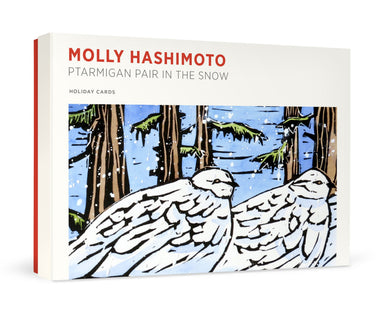 Molly Hashimoto Ptarmigan Pair in the Snow - Boxed Holiday Cards    