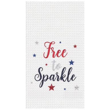 Free To Sparkle - Waffle Weave Kitchen Towel    