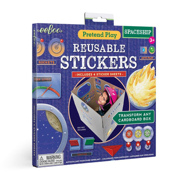 Spaceship - Pretend Play Reusable Stickers    