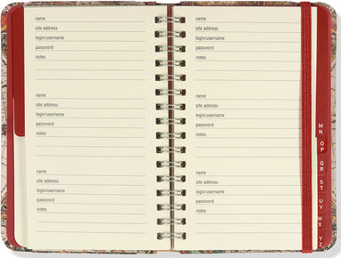 Internet Address & Password Logbook - Old World Map    