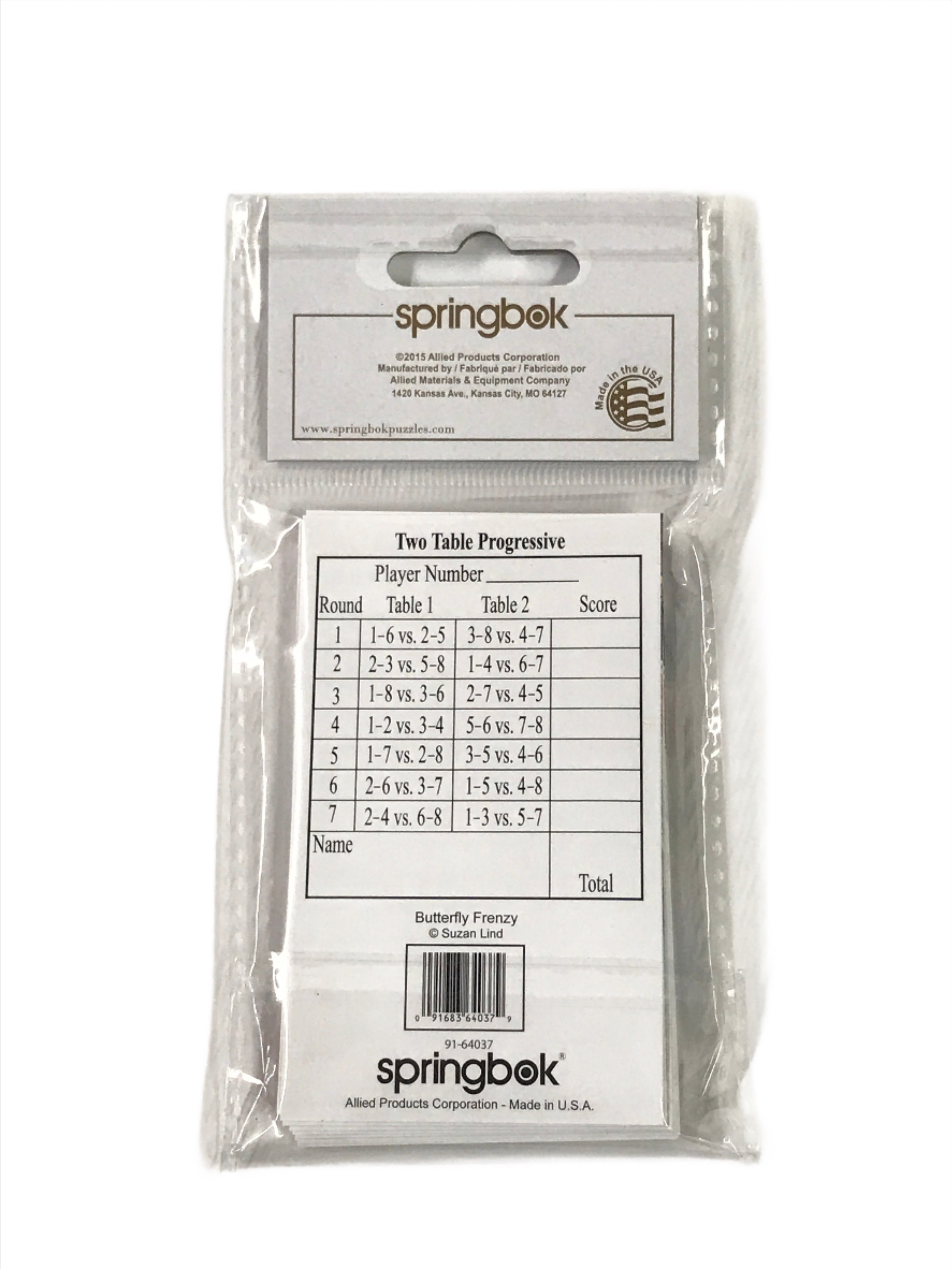 Springbok Butterfly Frenzy Bridge Tallies    