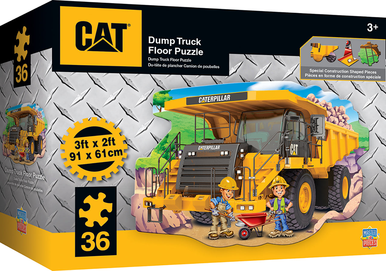 CAT Dump Truck 36 Piece Shaped Floor Puzzle