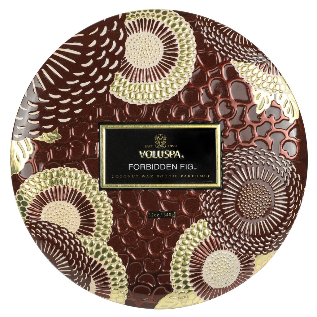 Voluspa 3-Wick Tin - Forbidden Fig    