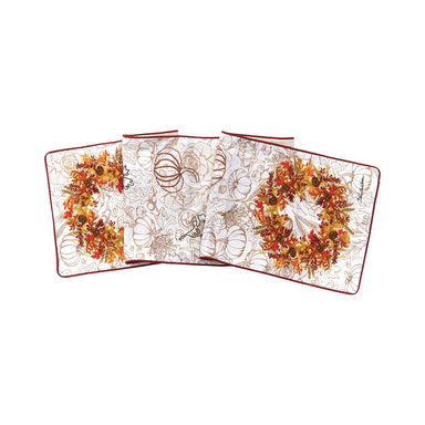 Fall Wreath Beaded 72 Inch Table Runner    