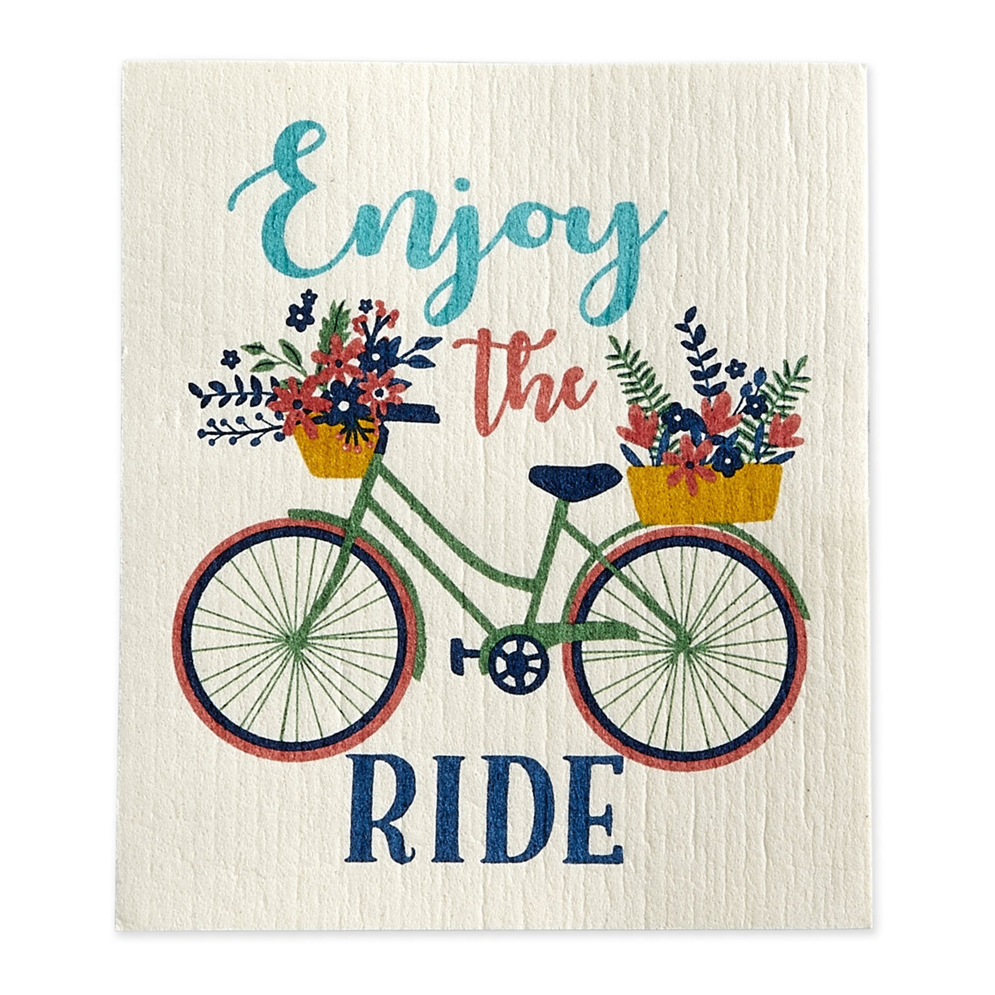Enjoy The Ride Swedish Dishcloth    