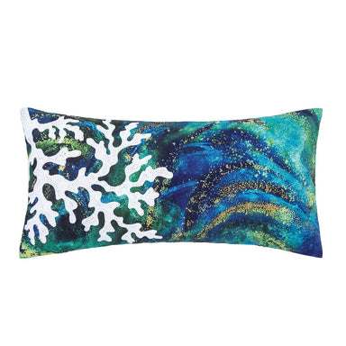 Throw Pillow - Aqua Coral    