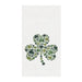 Embroidered Irish Shamrock Waffle Weave Kitchen Towel    