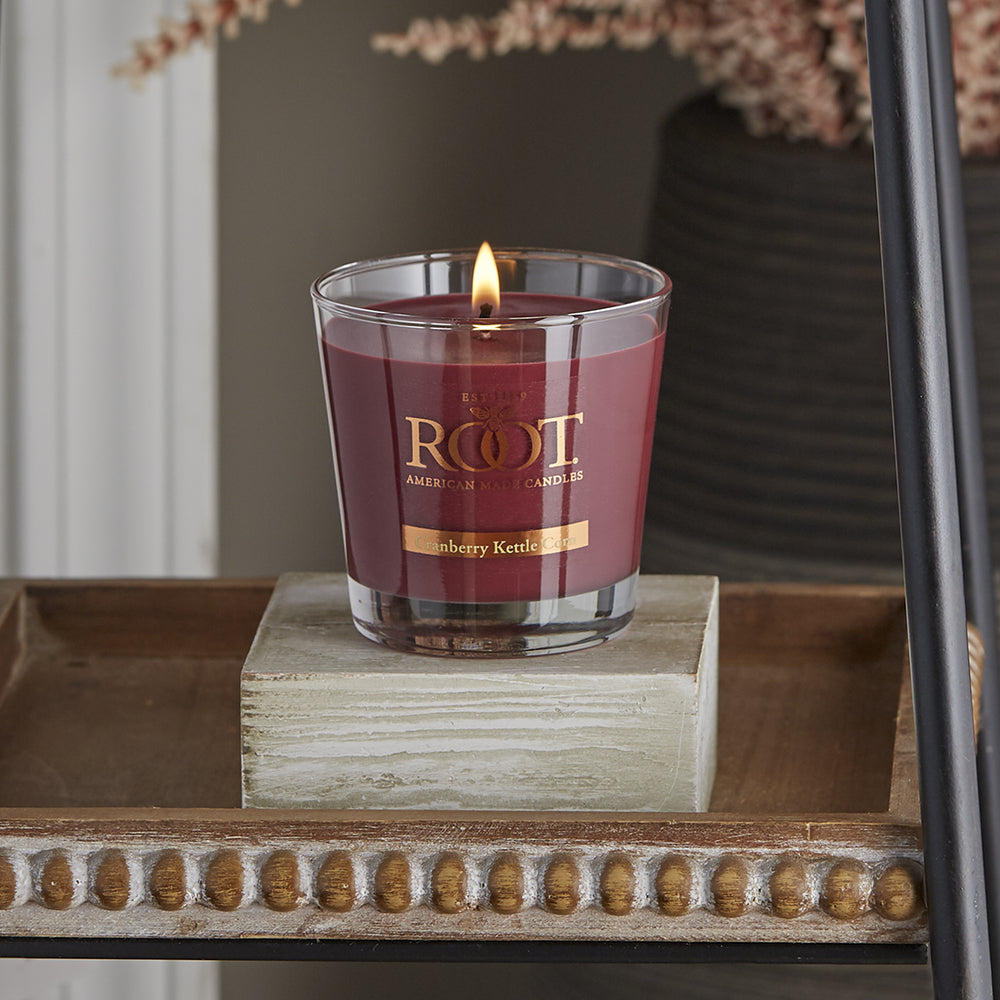 Root Candles 6.3oz Veriglass - Cranberry Kettle Corn    