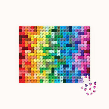 Lego Rainbow Bricks 1000 Piece Puzzle    