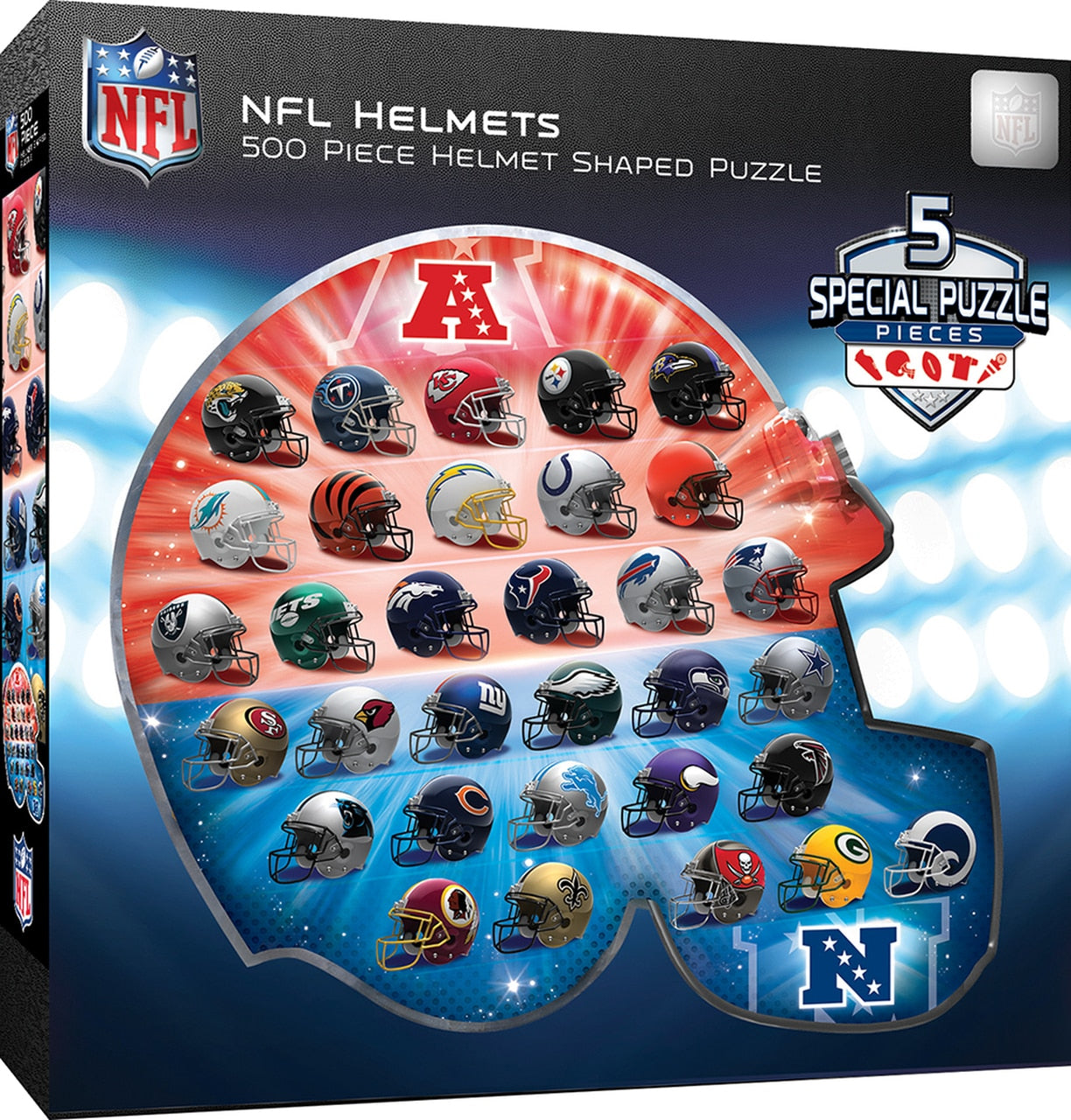 NFL Team Helmets 500 Piece Shaped Puzzle    