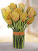 Pop Up Flower Bouquet Greeting Card - Yellow Tulips    