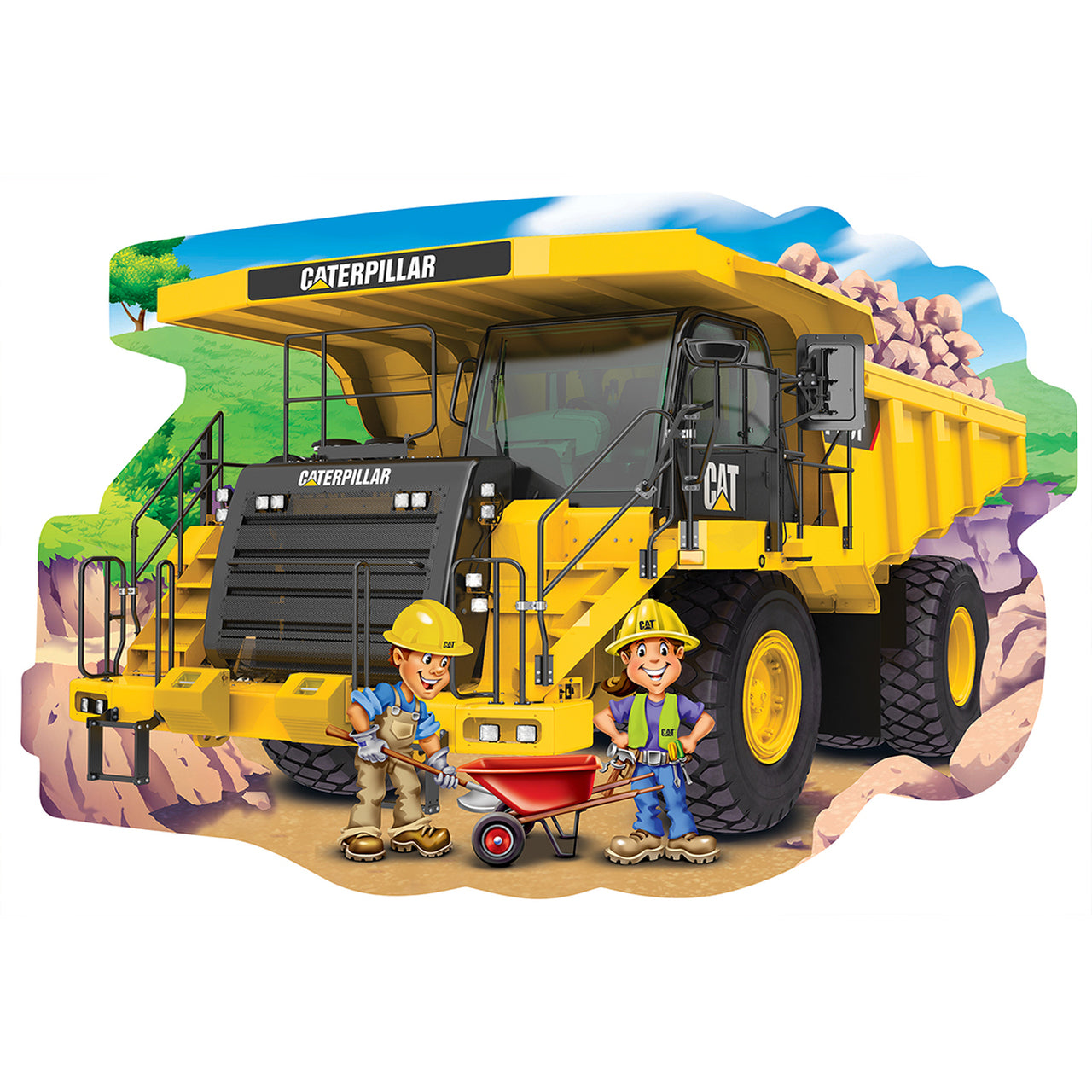 CAT Dump Truck 36 Piece Shaped Floor Puzzle