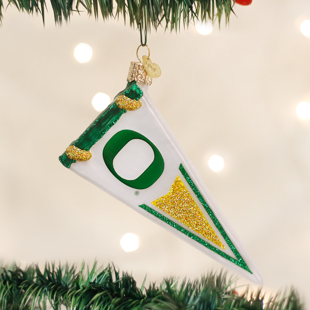Old World Christmas - University Of Oregon Pennant    