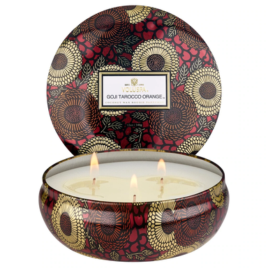 Voluspa 3 Wick Tin - Goji and Torocco Orange    