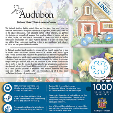 Birdhouse Village 1000 Piece Audubon Puzzle    